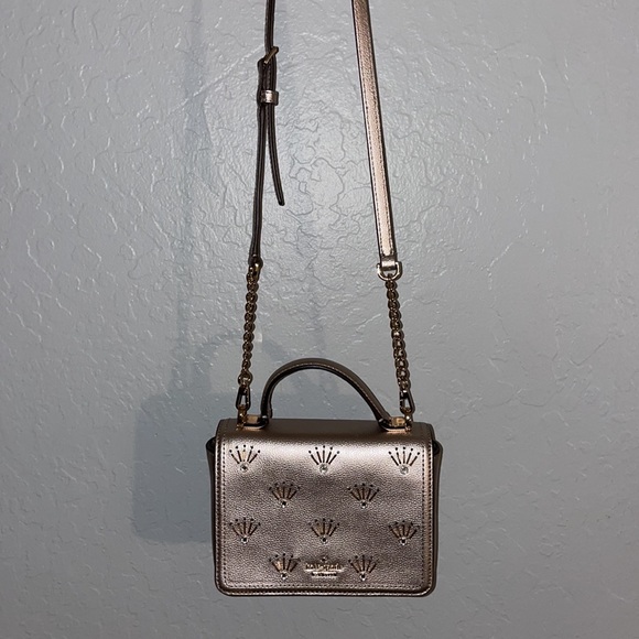 KATE SPADE Maisie Patterson Embellished Metallic Blush Crossbody♠️ - Picture 5 of 11